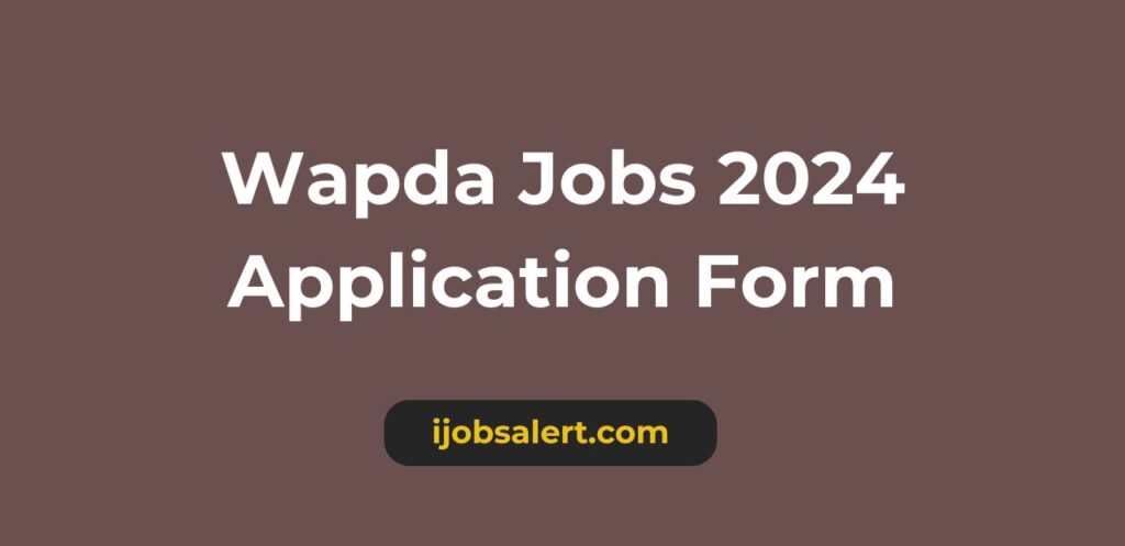 Wapda Jobs 2024 Application Form